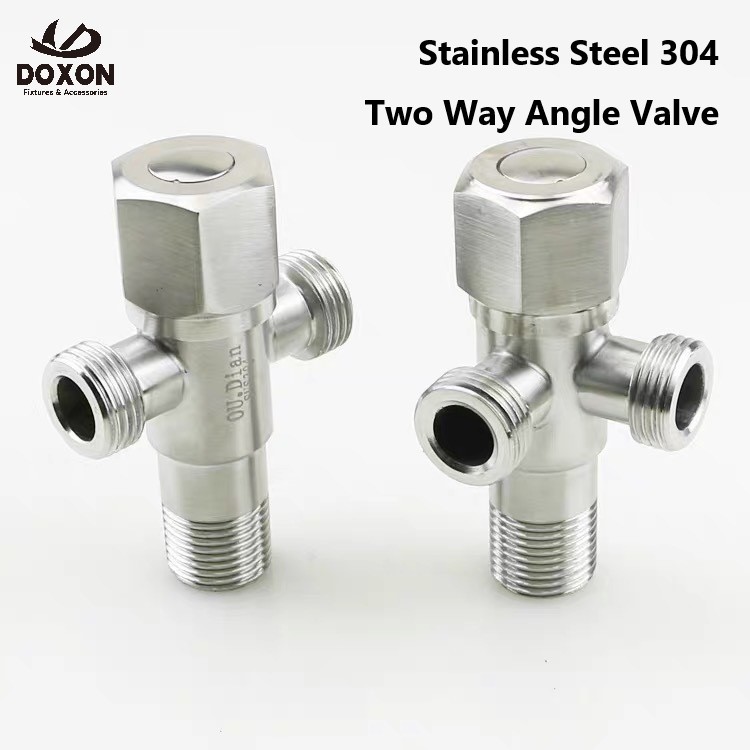 DOXON SUS304 Stainless Steel 2 Way Angle Valve 90 Degree Toilet Bidget