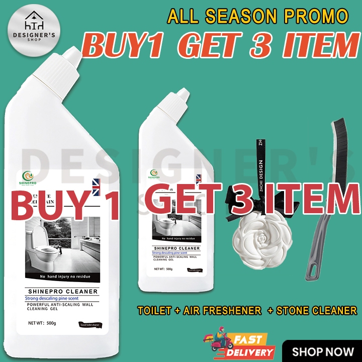 Shinepro BUY 1 GET 3 Item 2pcsToilet Cleaner 1 Air Freshener 1 Brush