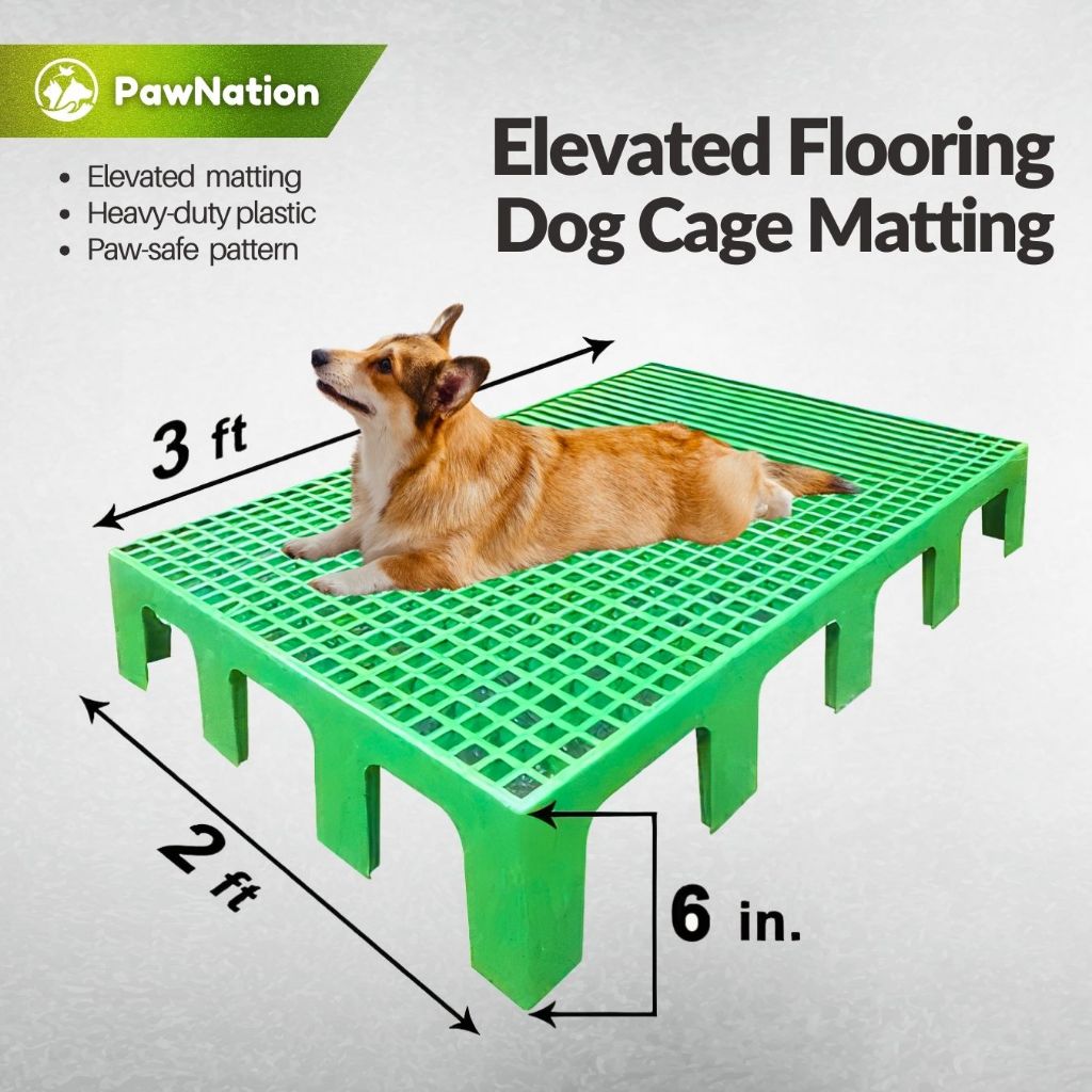 Pawnation Heavy Duty Elevated Plastic Pet Matting 2ft X3ft X6inches