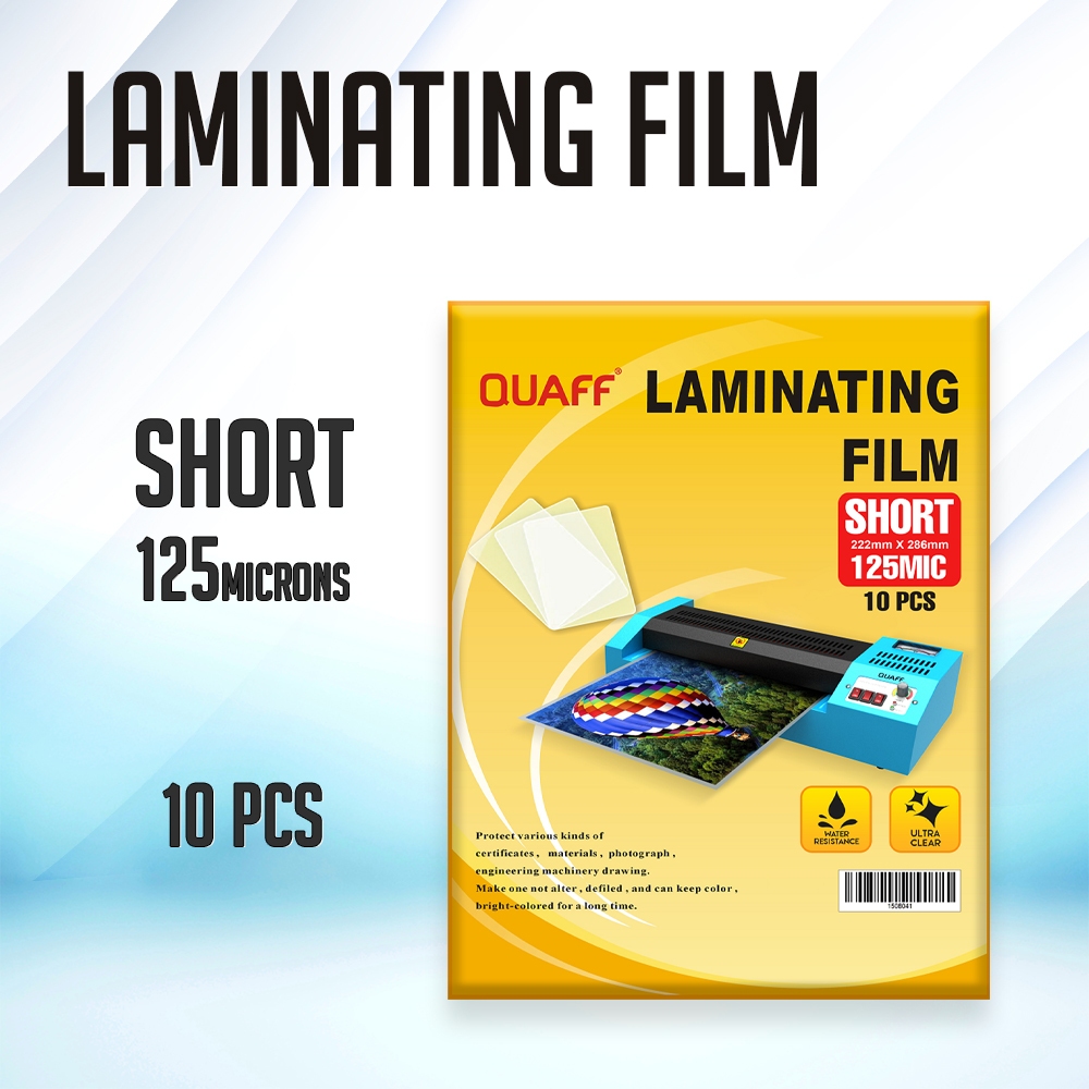 10sheets QUAFF Laminating Film Hot Lamination Process A4 SHORT LONG