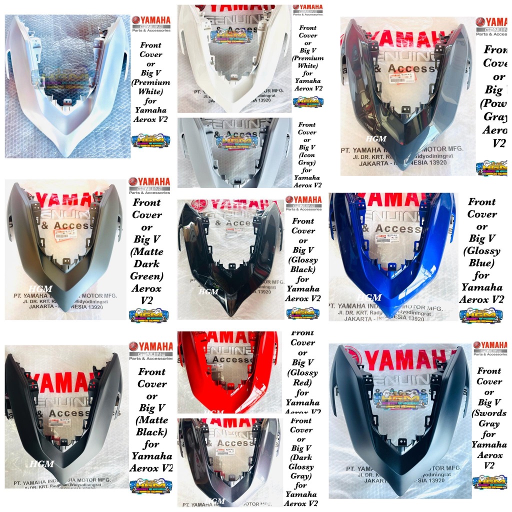 Front Cover Or Big V For Aerox V Yamaha Genuine Parts Bbp F