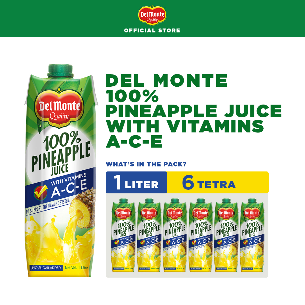 Del Monte Pineapple Juice With Vitamin A C E To Support The Immune