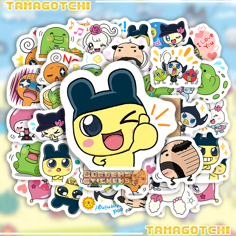 20pcs 40pcsTamagotchi Emoji Sticker Sets Vinyl Waterproof Sticker