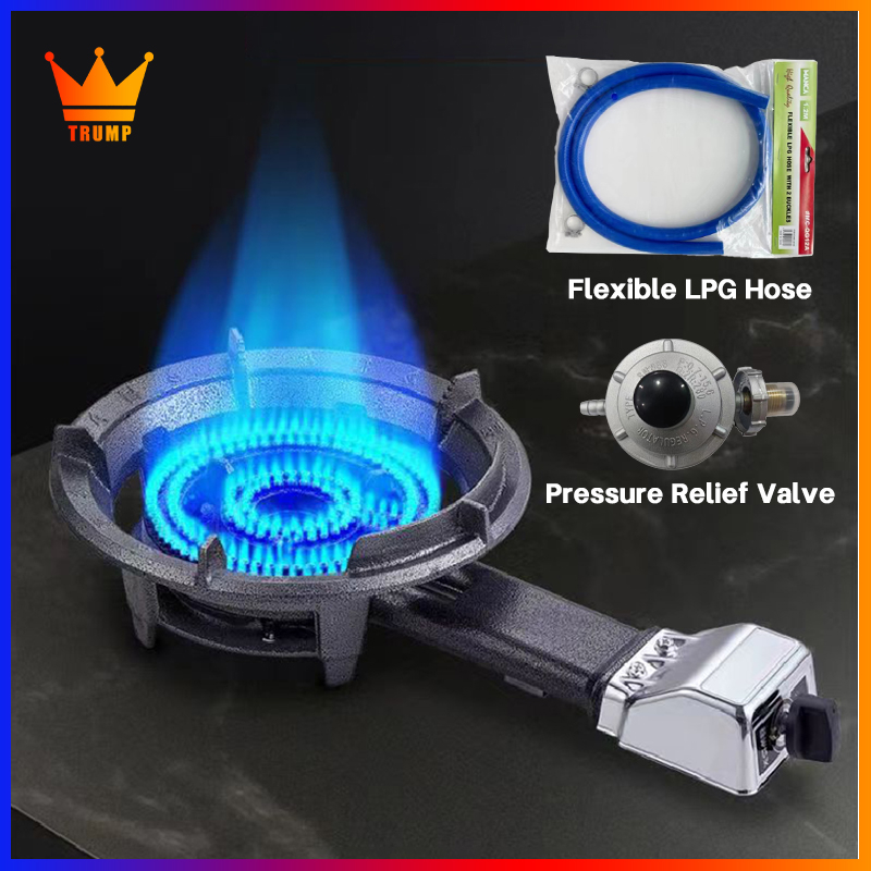 Heavy Duty Gas Stove Single Burner Cast Iron Low Pressure Automatic