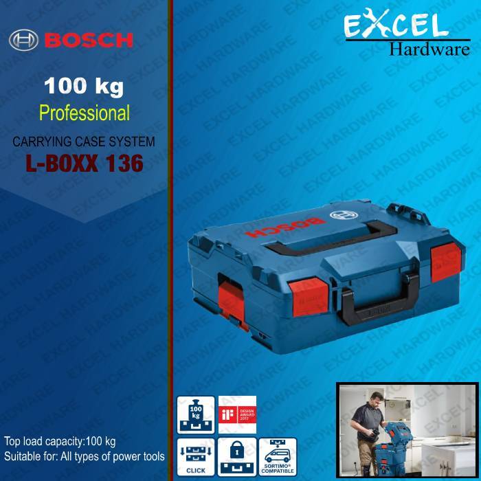 BOSCH Professional Carrying Case System L Boxx 136 Water Resistant