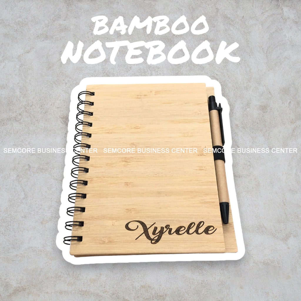 Laser Engraved Bamboo Notebook Shopee Philippines