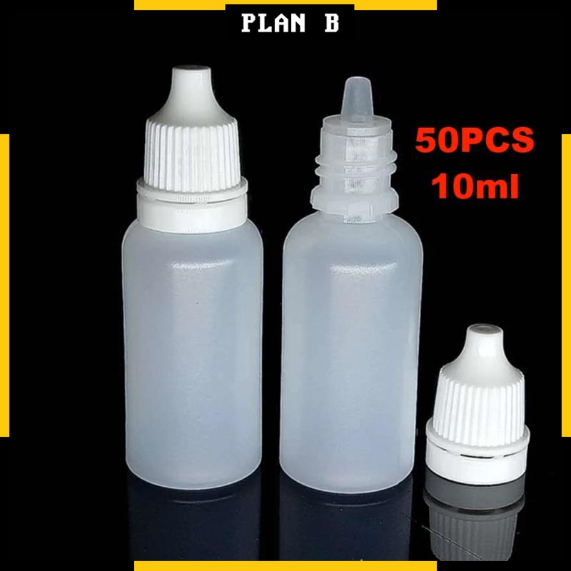 50pcs 10ml Empty Eyedrop Bottle Squeezable Eye Liquid Dropper Bottles