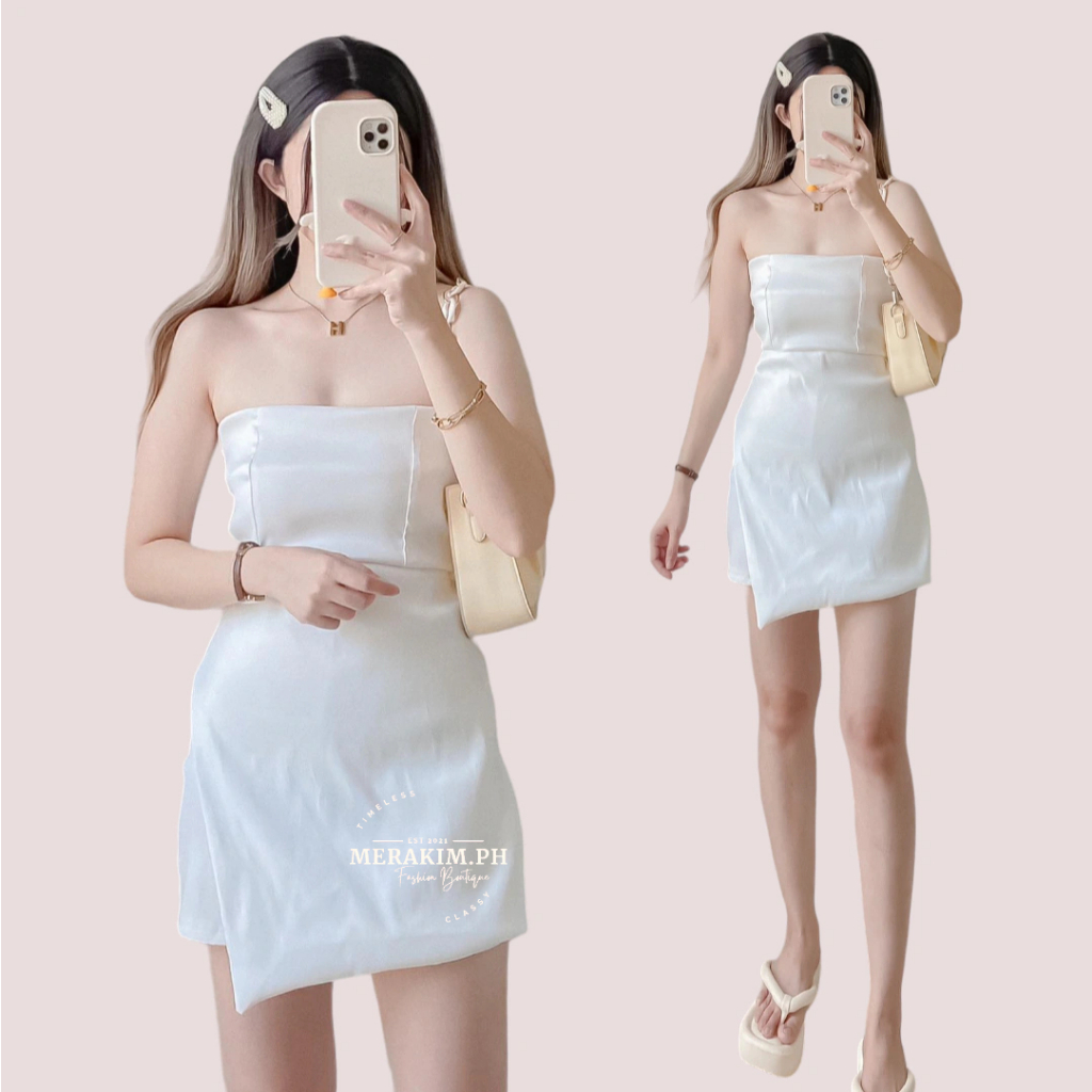 Maddy Tube Romper Skort Overlap Short With Zipper High Quality Shopee