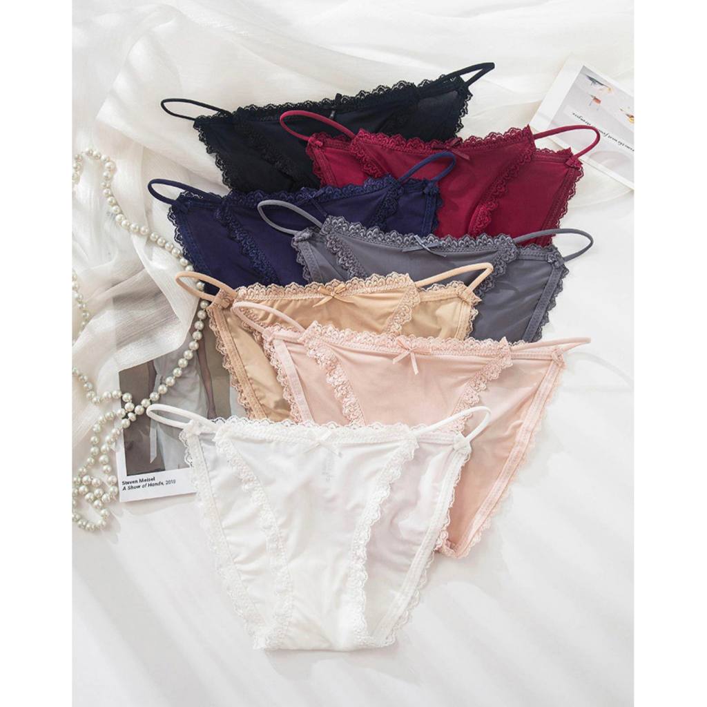 Pcs Set Lace Ice Silk Seamless Sexy Lingerie Panty Underwear Panties G