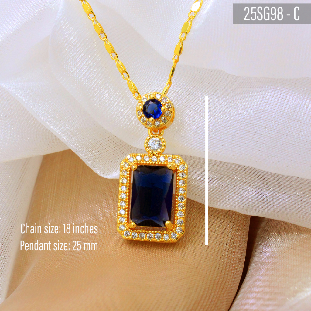 GnG Jewelry Elegant Diamond Rhinestones Design Pendant Necklace For