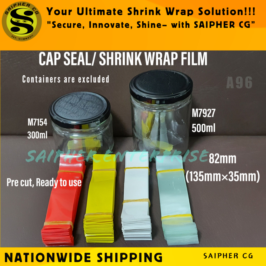 Shrink Wrap Plastic Packaging Shrinkable Plastic Sealer Tape Cap For