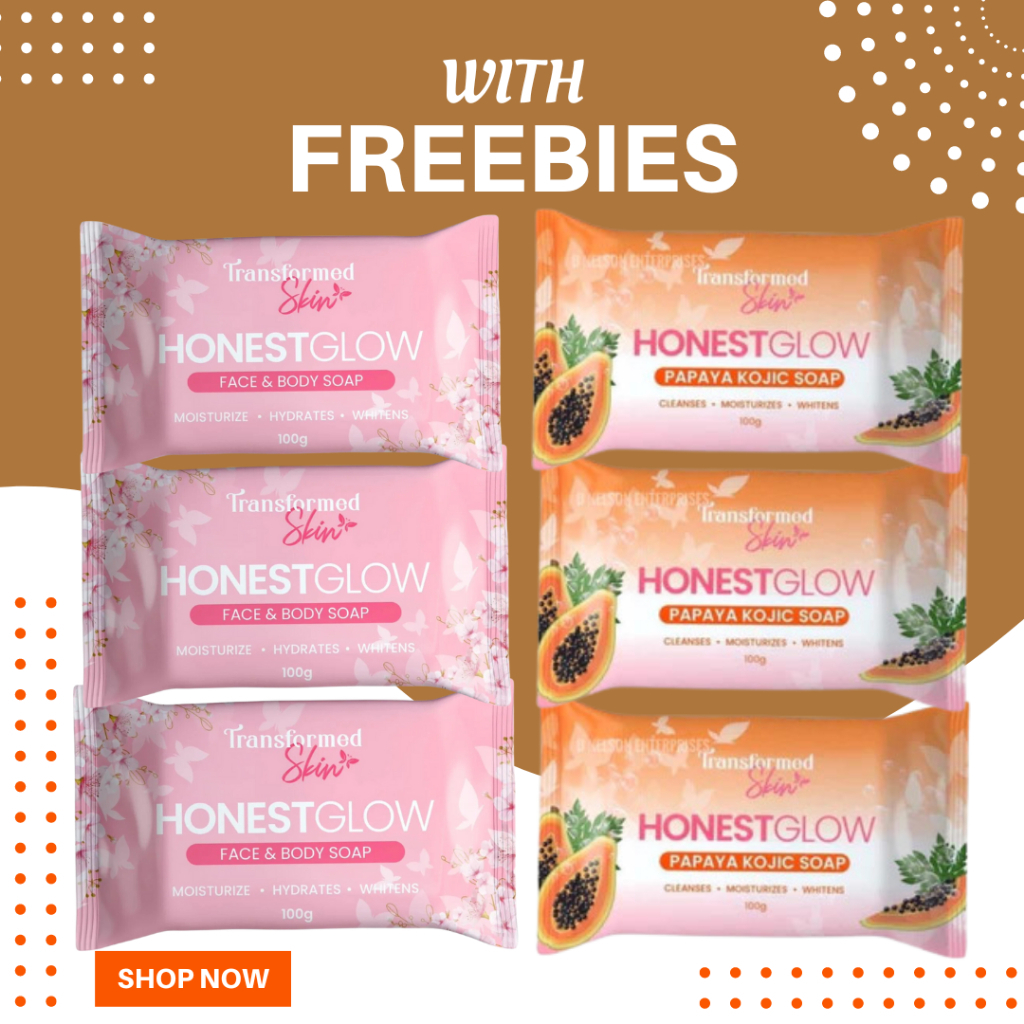 Original Honest Glow Glass Skin Soap 80g And Honest Glow Kojic Papaya