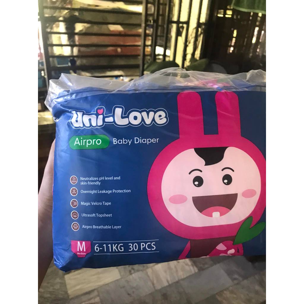 Uni Love Airpro Baby Diaper Pcs Medium Shopee Philippines