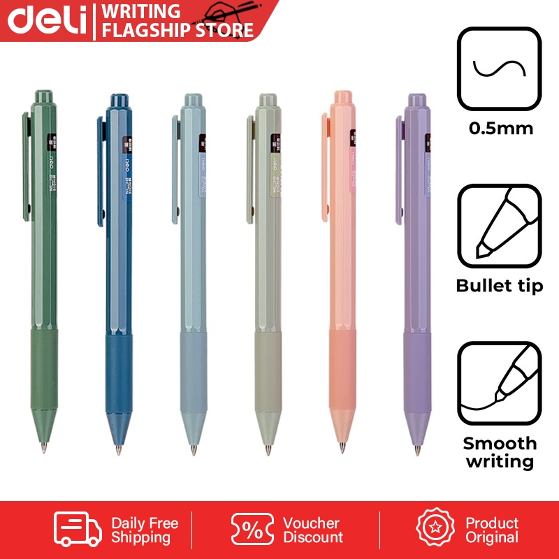 Nusign By Deli Gel Pen Ballpen Mm Black Ink Perfect Smooth Writing