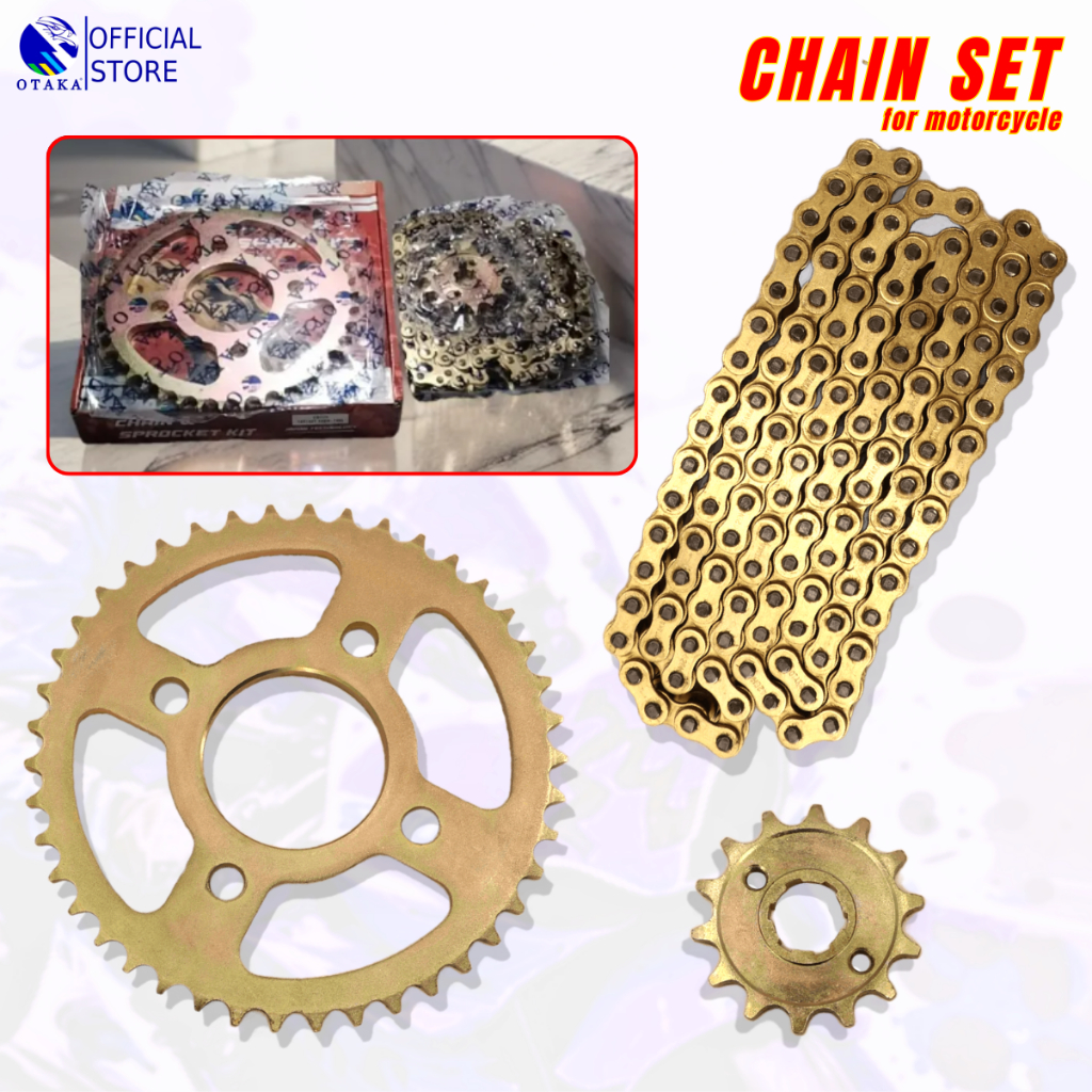 OTAKA CHAIN SET FOR SMASH GD110 CT100 RAIDER BARAKO SUPREMO TMX CB125