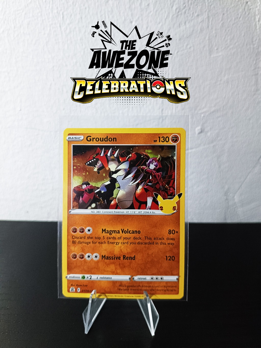 Groudon Holo Celebrations Pokemon Card Authentic Shopee