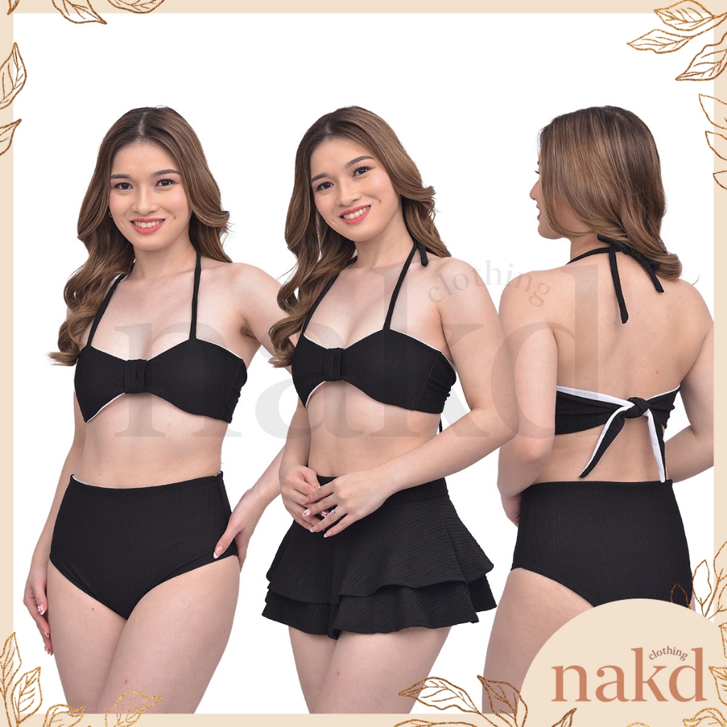 Nakd Fashion Gisella In Summer Sexy Beach Boho Padded Bikini Skater