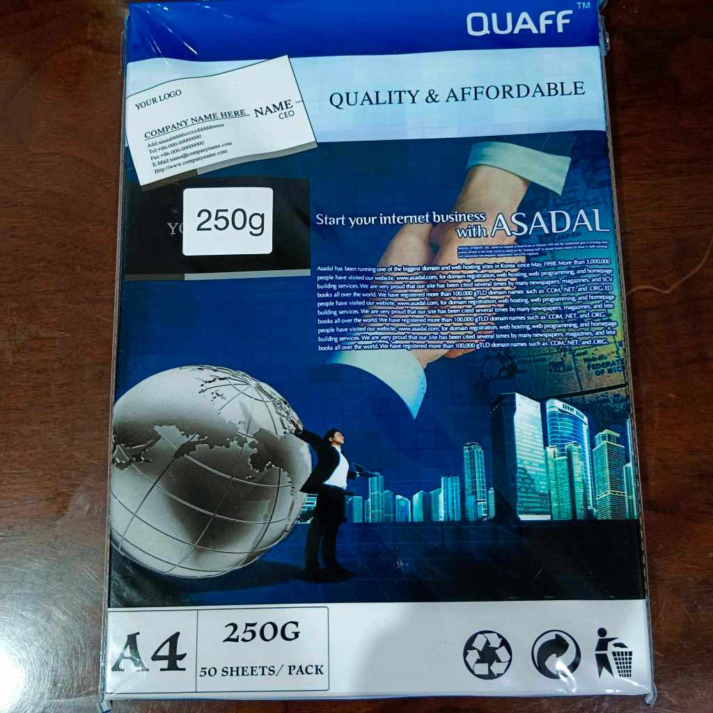 Quaff Calling Card Paper A Matte Gsm Sheets Shopee Philippines