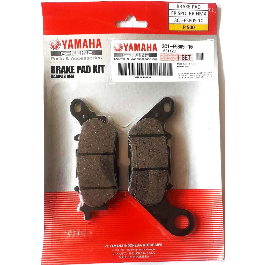 Brake Pad For Sporty Front And Nmax Rear Genuine Yamaha Shopee