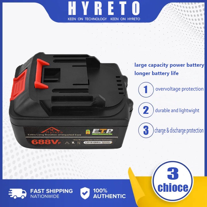 Hyreto Rechargeable Lithium Battery A High Capacity Suitable For