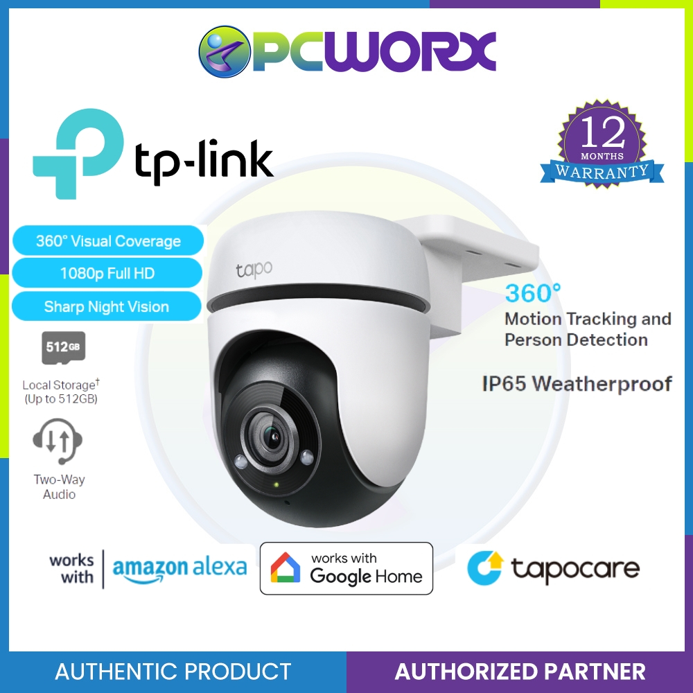 TP Link Tapo C500 IP65 Outdoor Pan Tilt Security Wi Fi Camera 1080p