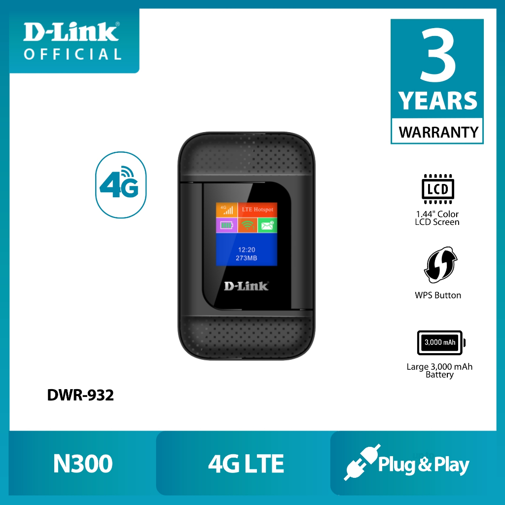 D Link DWR 932 4G LTE Mobile WiFi Hotspot 150 Mbps Shopee Philippines