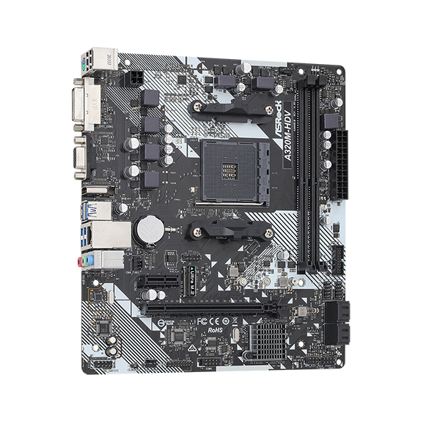 ASROCK A320M HDV R4 0 Motherboard AMD AM4 Socket Ultra M 2 32 Gb S