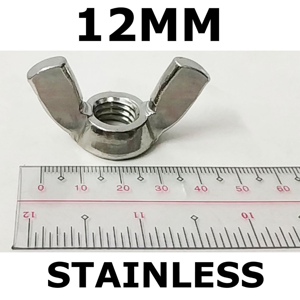 SS WING NUT 12MM STAINLESS STEEL