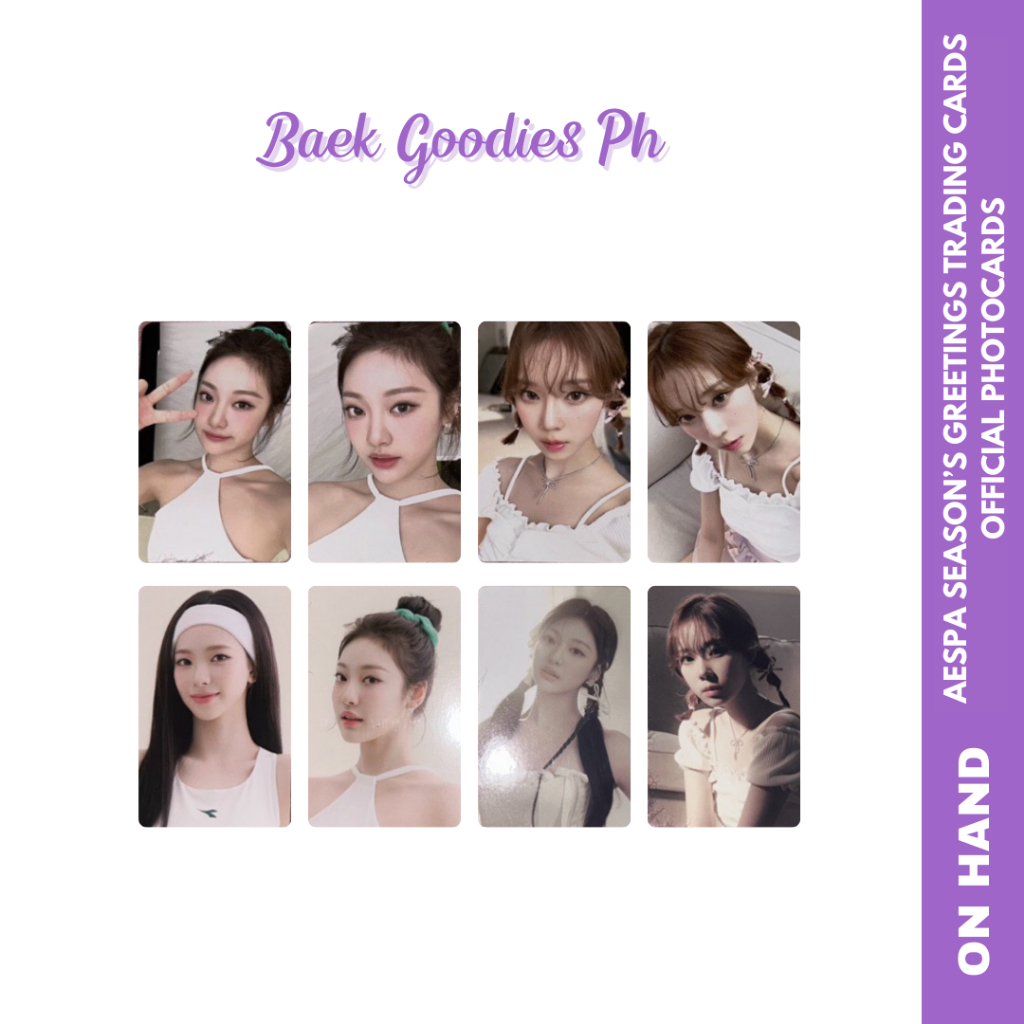 Aespa Seasons Greetings Trading Cards Official Photocards Shopee