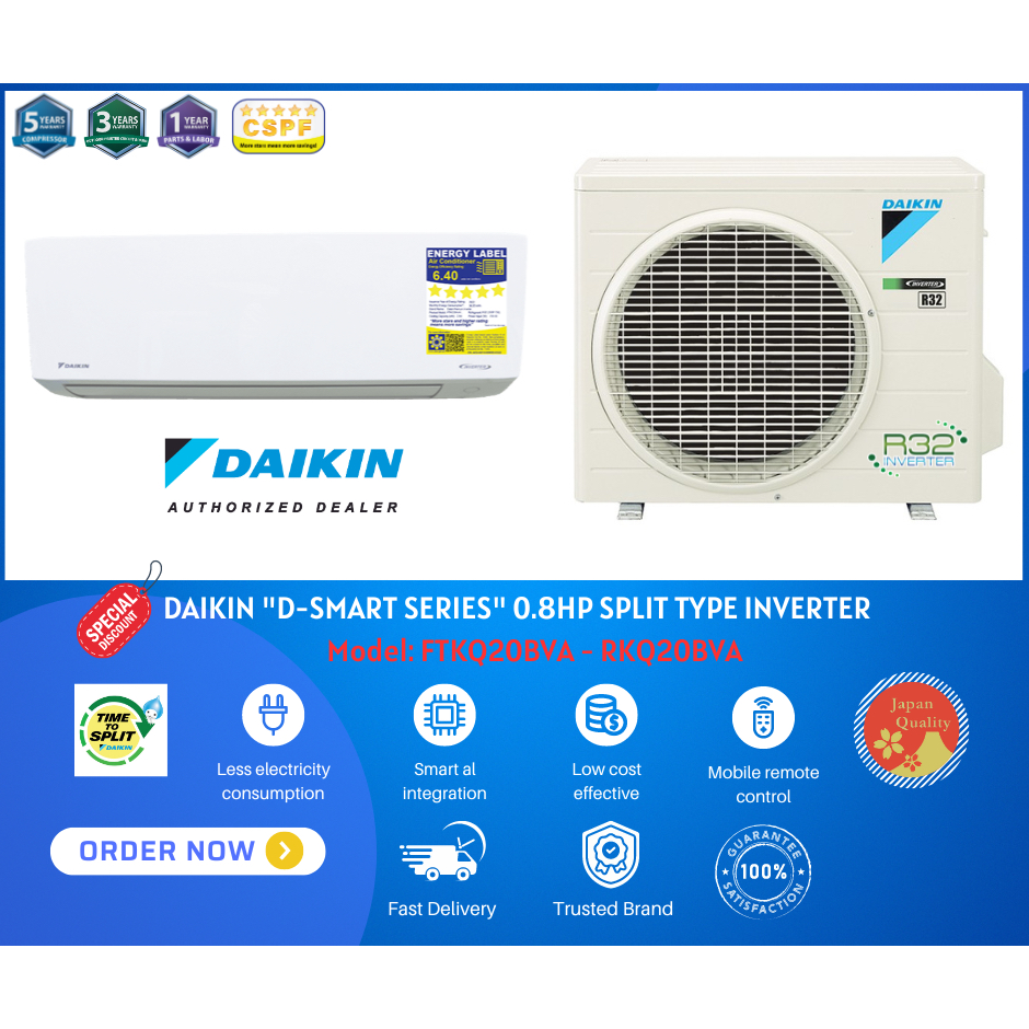 Daikin Hp To Hp D Smart Wall Mounted Inverter Ftkq Bva Rkq Bva