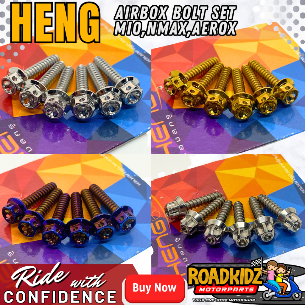 HENG AIRBOX BOLT SET NMAX AEROX MIO I 125 MIO SOUL I 125 M3 MSI125