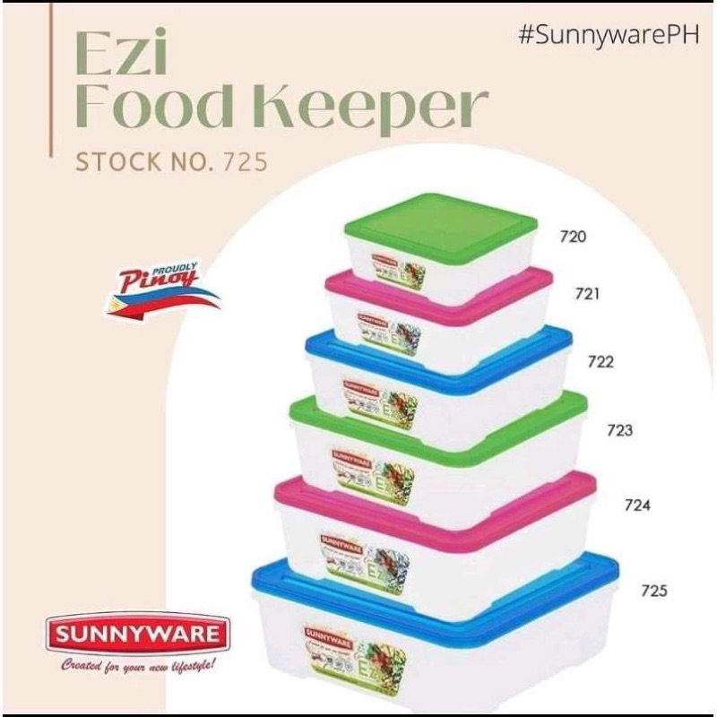 Set Of 3 Pcs SUNNYWARE 725 MULTI PURPOSE EZI FOOD SAVER 4 0 LITERS