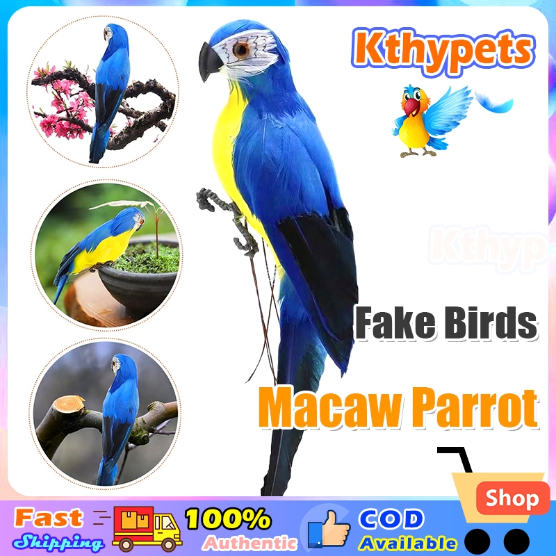 Fake Parrots Birds Model Artificial Macaw Parrot Bird Figure Decoration