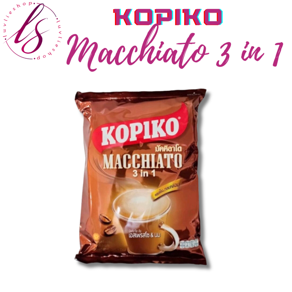 KOPIKO Macchiato 3 In 1 Instant Coffee Thailand Coffee Halal Certified