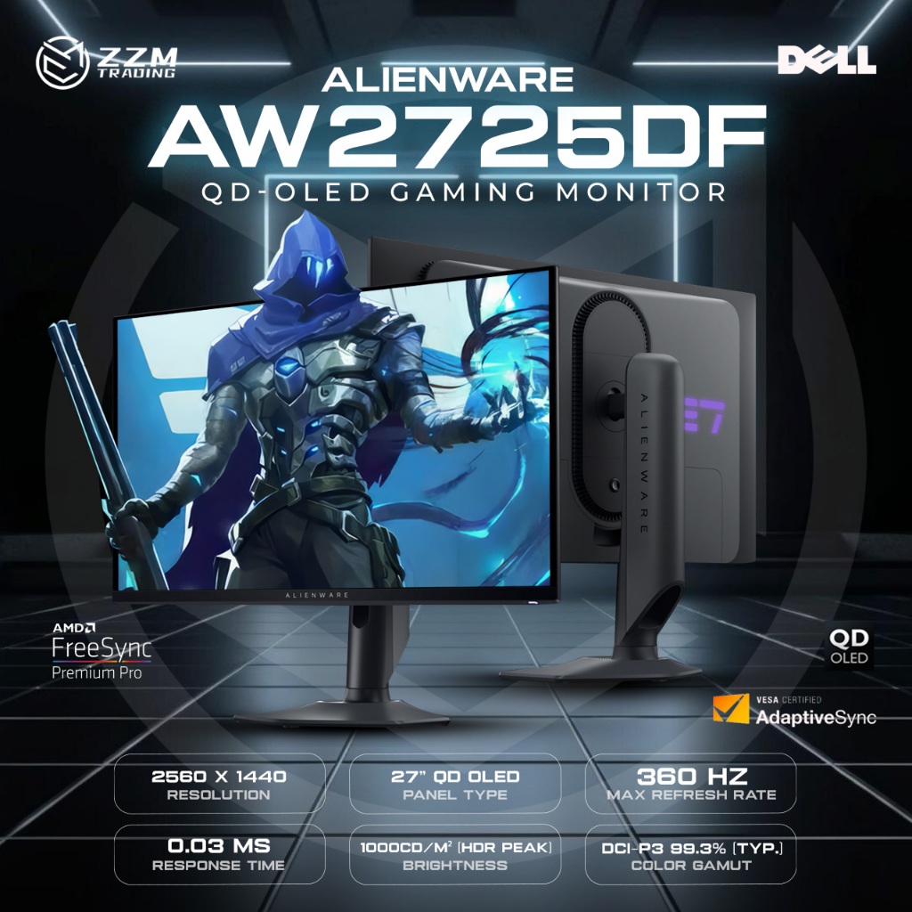 Alienware Aw Df Aw Qf Hz Qd Oled Gaming Monitor X