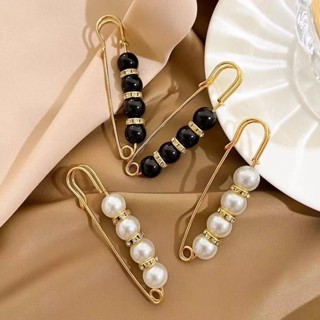 Pc Pearl Brooch Tightening Waistband Pin Opening Bottom Metal Pearl