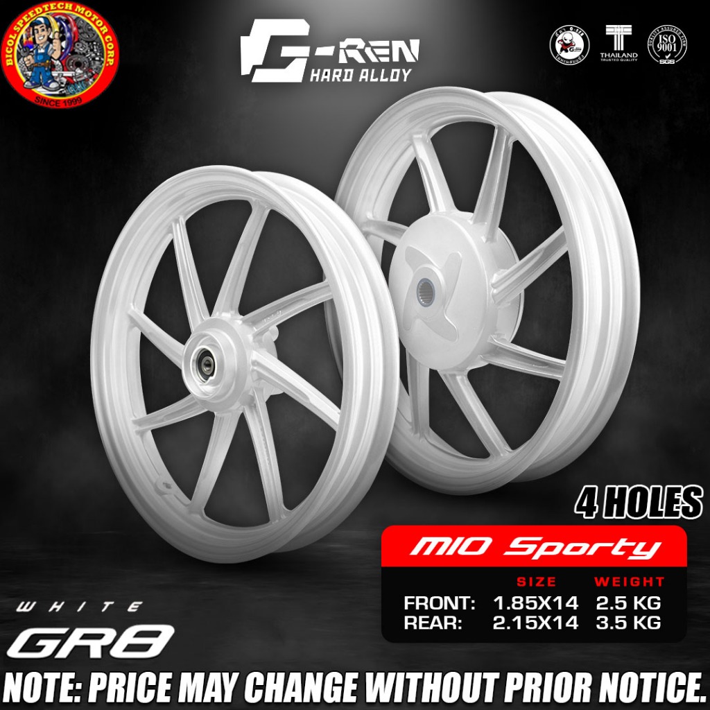 G REN MAGS MIO SPORTY 185X14 215X14 GR8 4HOLES WHITE GOLD