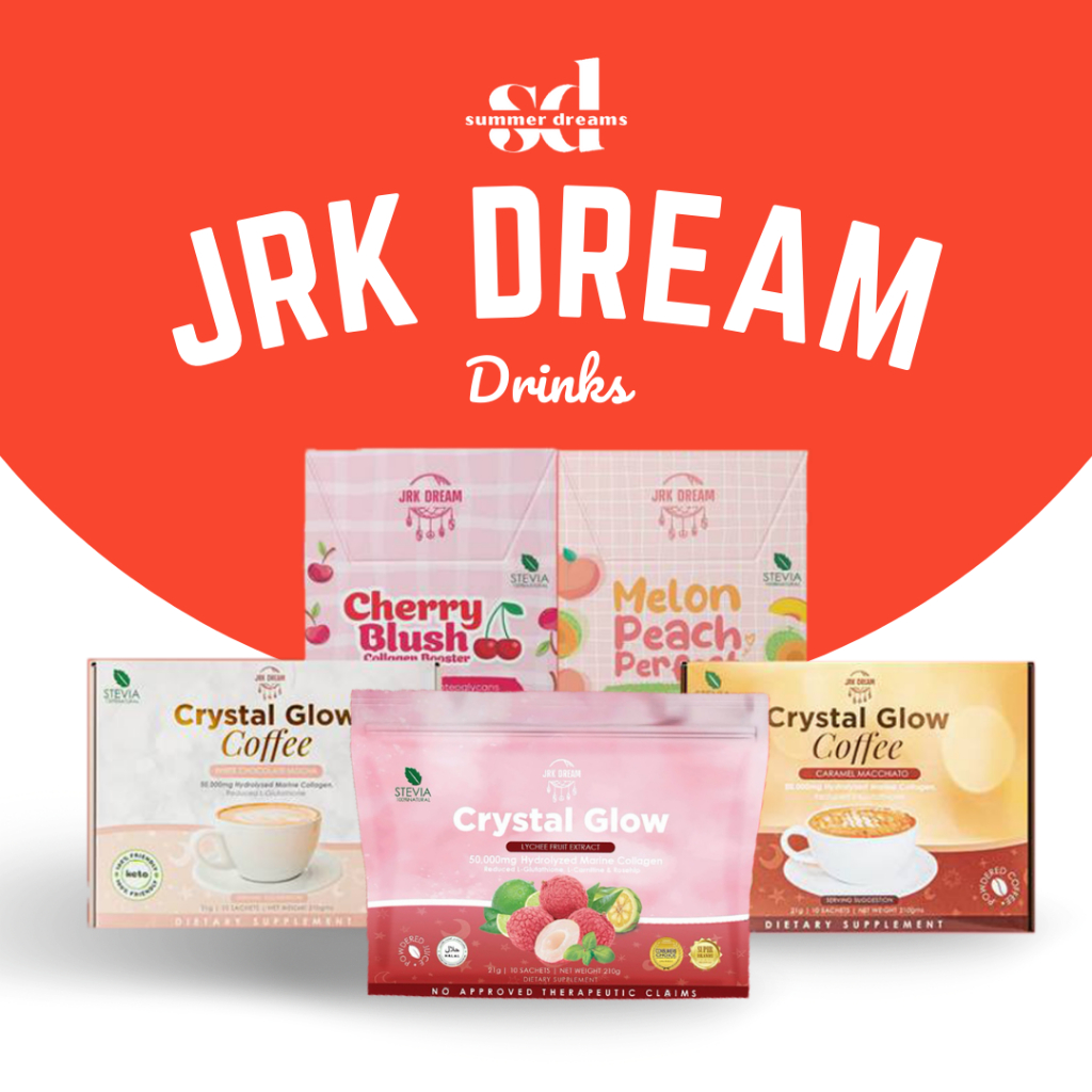 Jrk Dream Crystal Glow Collagen Drink Lychee Caramel Macchiato White