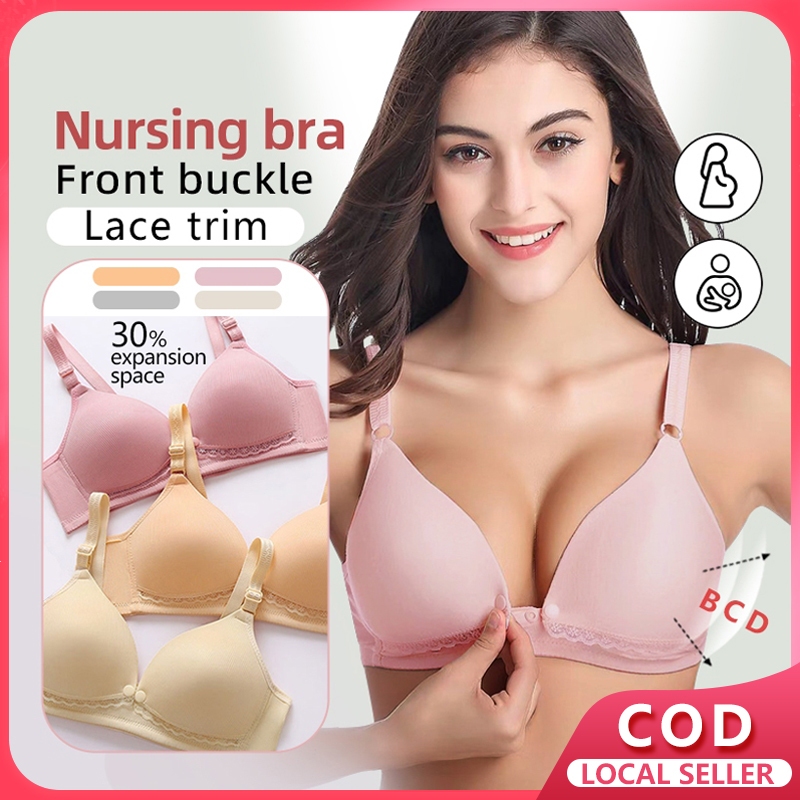 Women Nursing Bra Front Buckle Maternity Bra Breastfeeding Bra Wireless