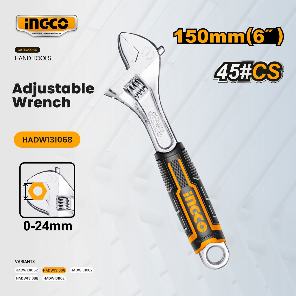 Ingco Adjustable Wrench Katala Enlarge Open Monkey Wrench Multifunction