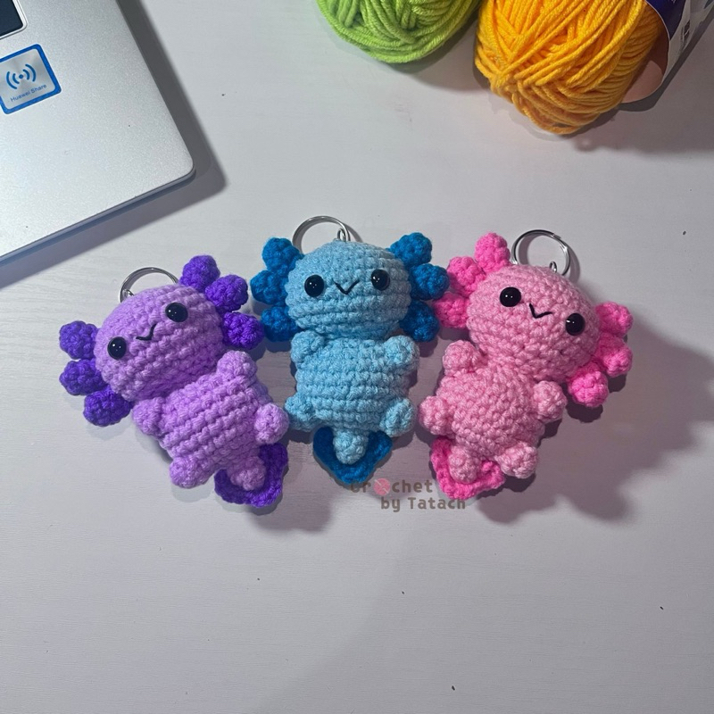 Crochet Axolotl Keychain Shopee Philippines