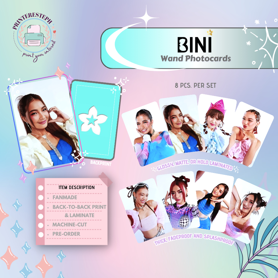 Bini Wand Lightstick Photocards Set Pcs Fanmade Shopee Philippines