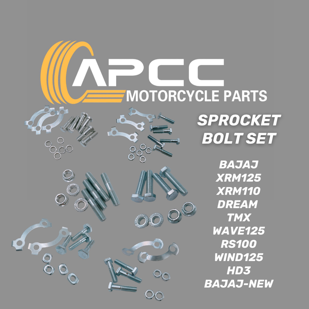 MOTORCYCLE PARTS SPROCKET BOLT SET FOR XRM TMX BAJAJ DREAM WAVE 125 RS