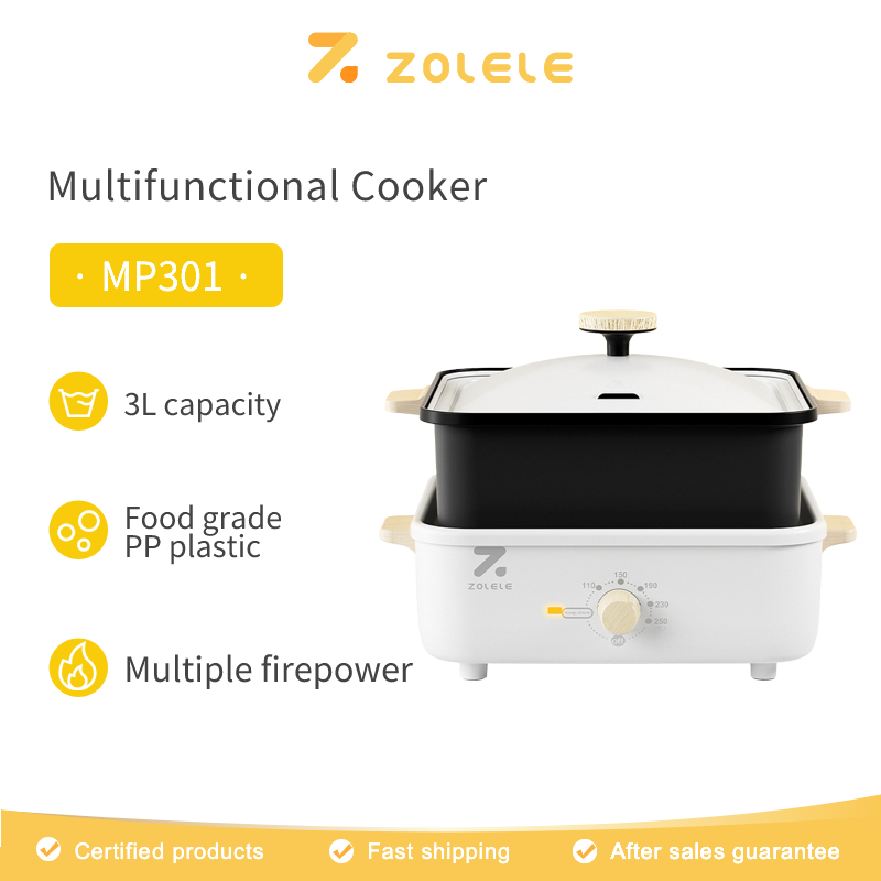 ZOLELE MP301 Electric Hot Pot Multifunctional Mini Hotpot Barbecue Home