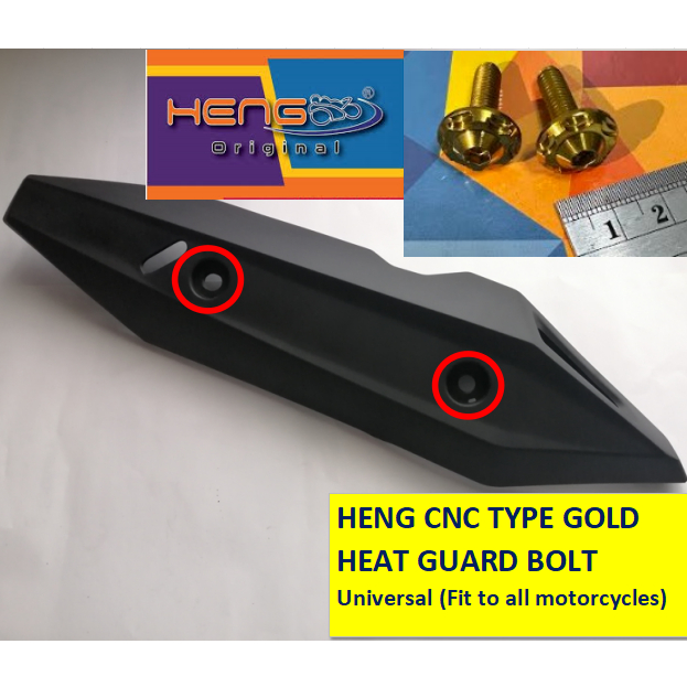 Heng Cnc Type Gold X Heat Guard Bolts For All Types Motorcycle Sold