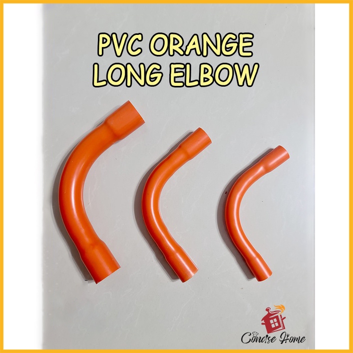 COD PVC Conduit Elbow Mini Or Long 1 2 3 4 1 Orange Electrical