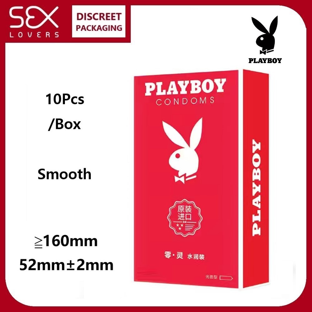 10Pcs Playboy Platinum Ultra Thin Natural Latex Condom Adult Sex Toys