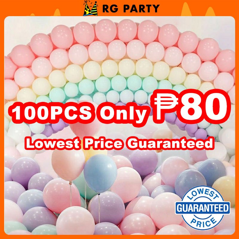 10 Inches 100 PCS Pastel Macaron Latex Balloons Birthday Party Wedding