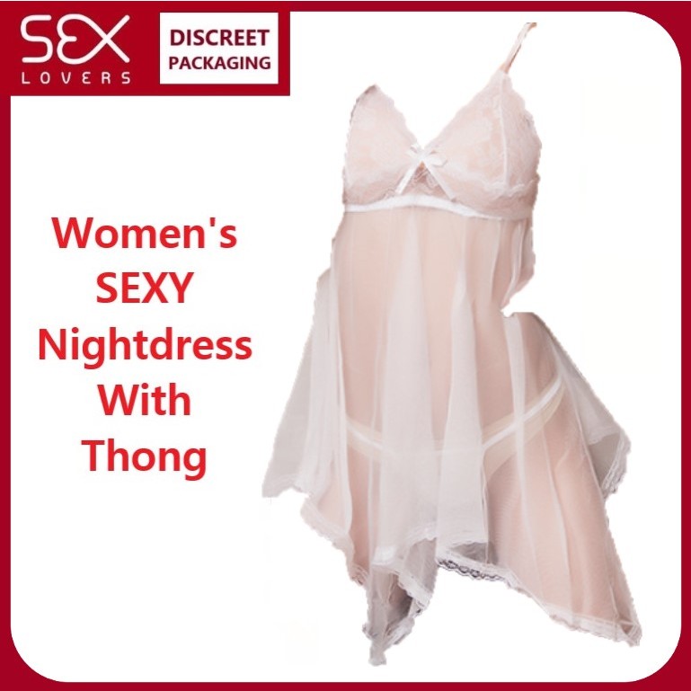 Sexlover Color White Lace Sex Nighties Split Dress Sexy Underwear Sexy