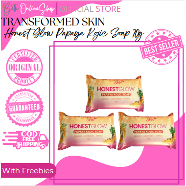 Transformed Skin 3 For 100 Honest Glow Kojic Papaya Soap 70g Shopee